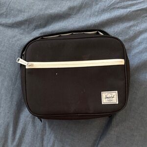 Herschel Supply Company Black Lunch Bag with White Zipper